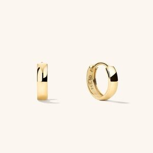 MEJURI | 14K Bold Huggie Hoops | Small